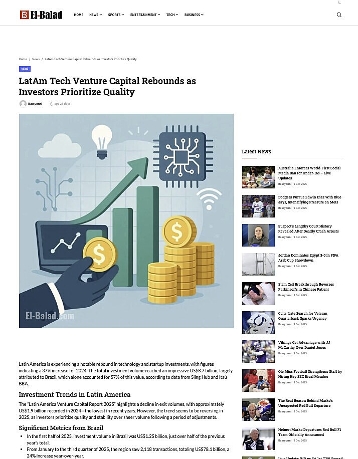 LatAm Tech Venture Capital Rebounds as Investors Prioritize Quality